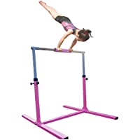 Seababyhouse 4FT Barras Gimnasia Gimnasio Niños Equipo para Gimnasio de Entrenamiento KIP Bar Ajustable Horizontal Mejor…